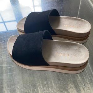 MGemi black suede slides size 36